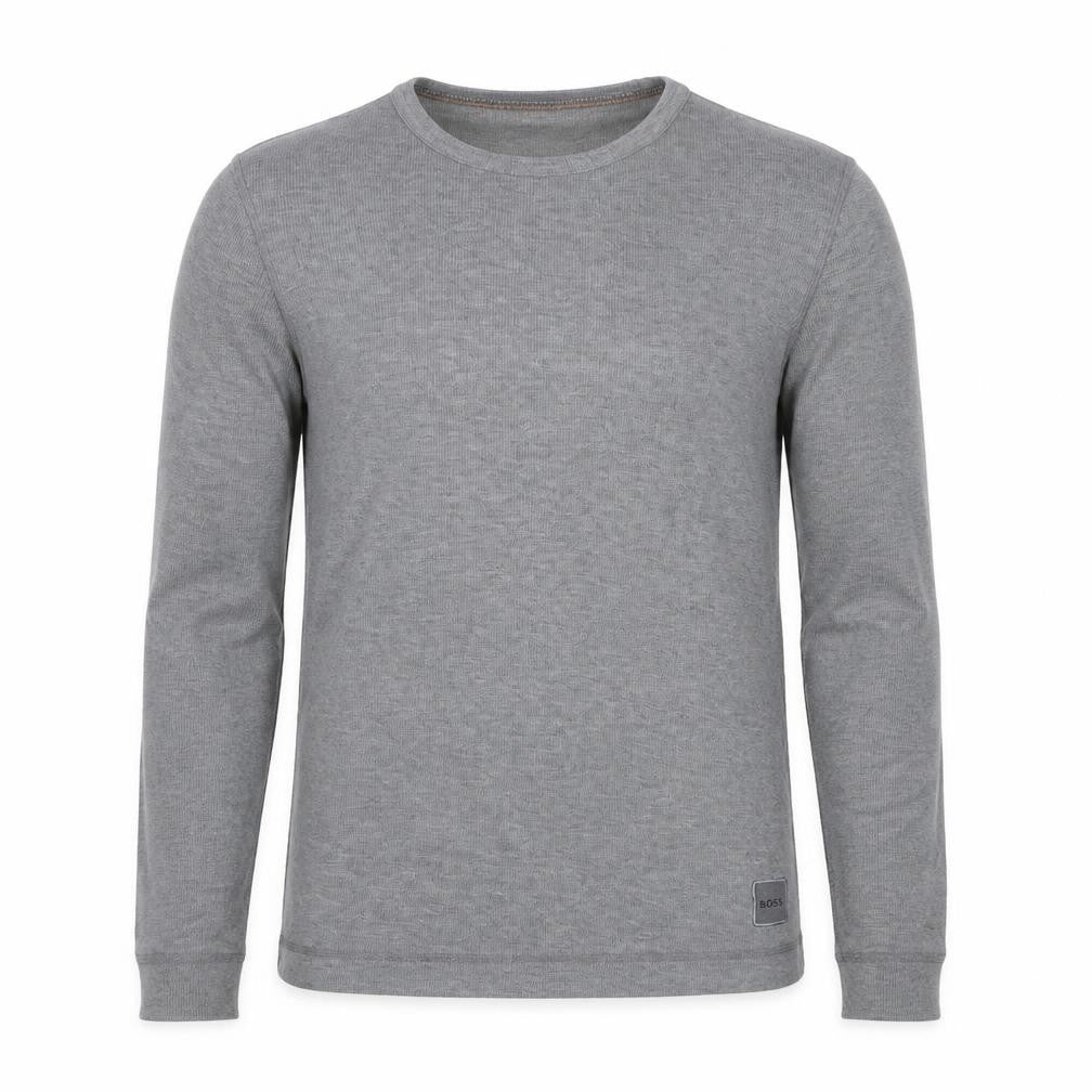 Hugo Boss Men's Grey Slim Fit Cotton Knit Jumper Size L