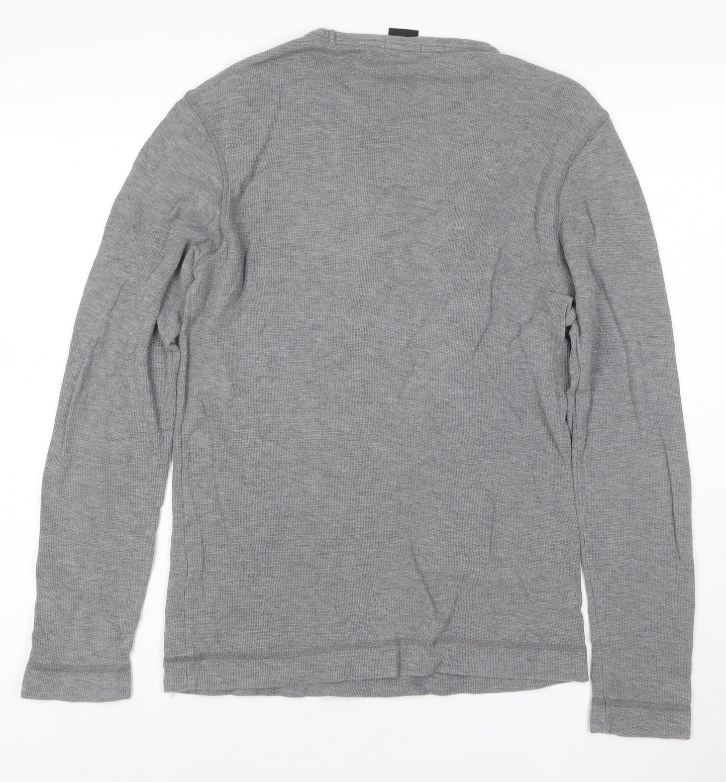 Hugo Boss Men's Grey Slim Fit Cotton Knit Jumper Size L