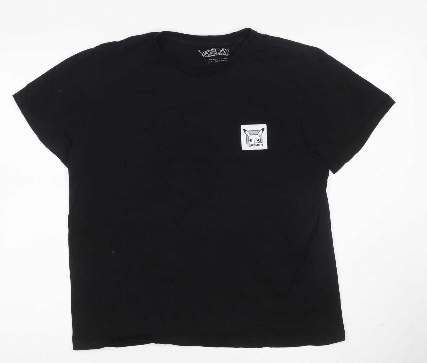 Pokemon Women's Black Cotton Crew Neck T-Shirt Size M