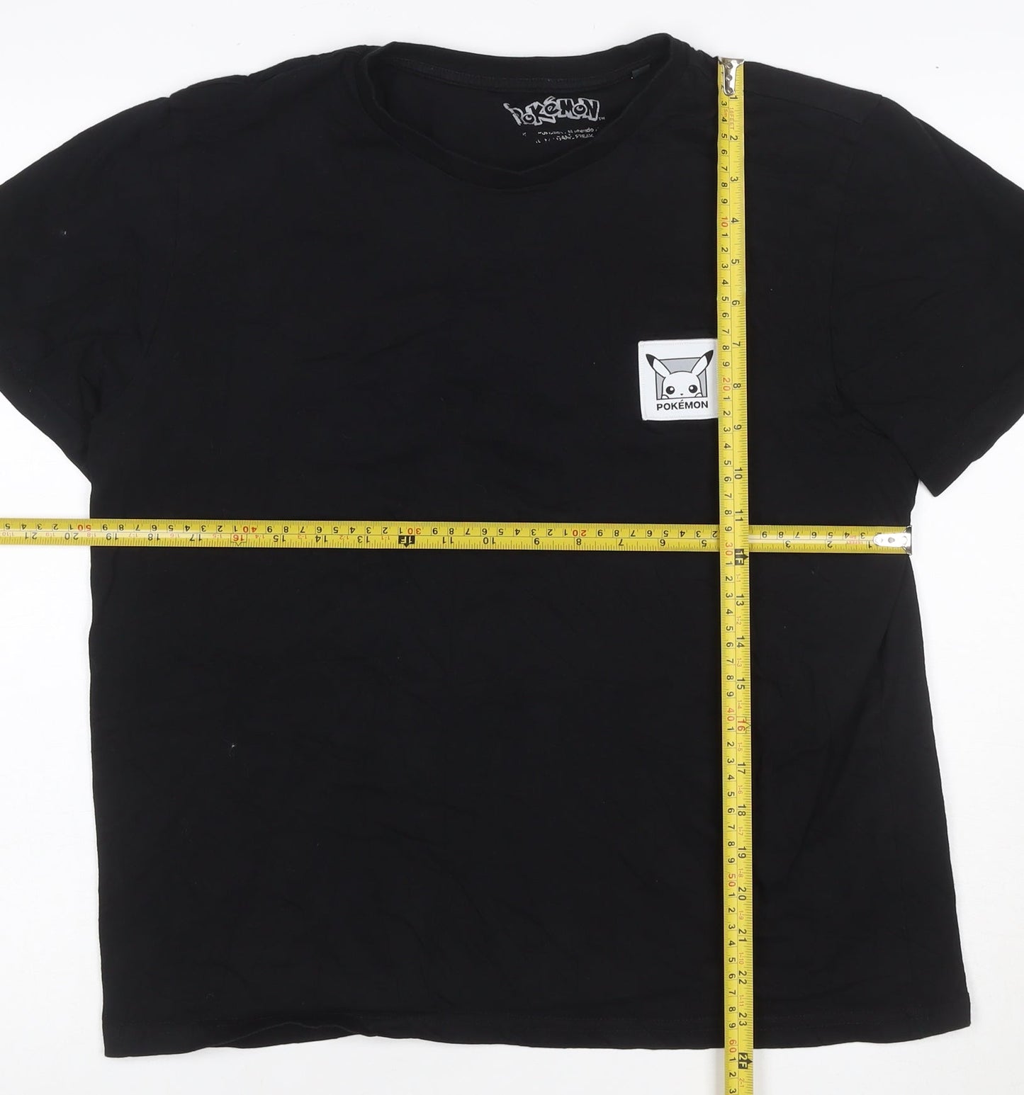 Pokemon Women's Black Cotton Crew Neck T-Shirt Size M