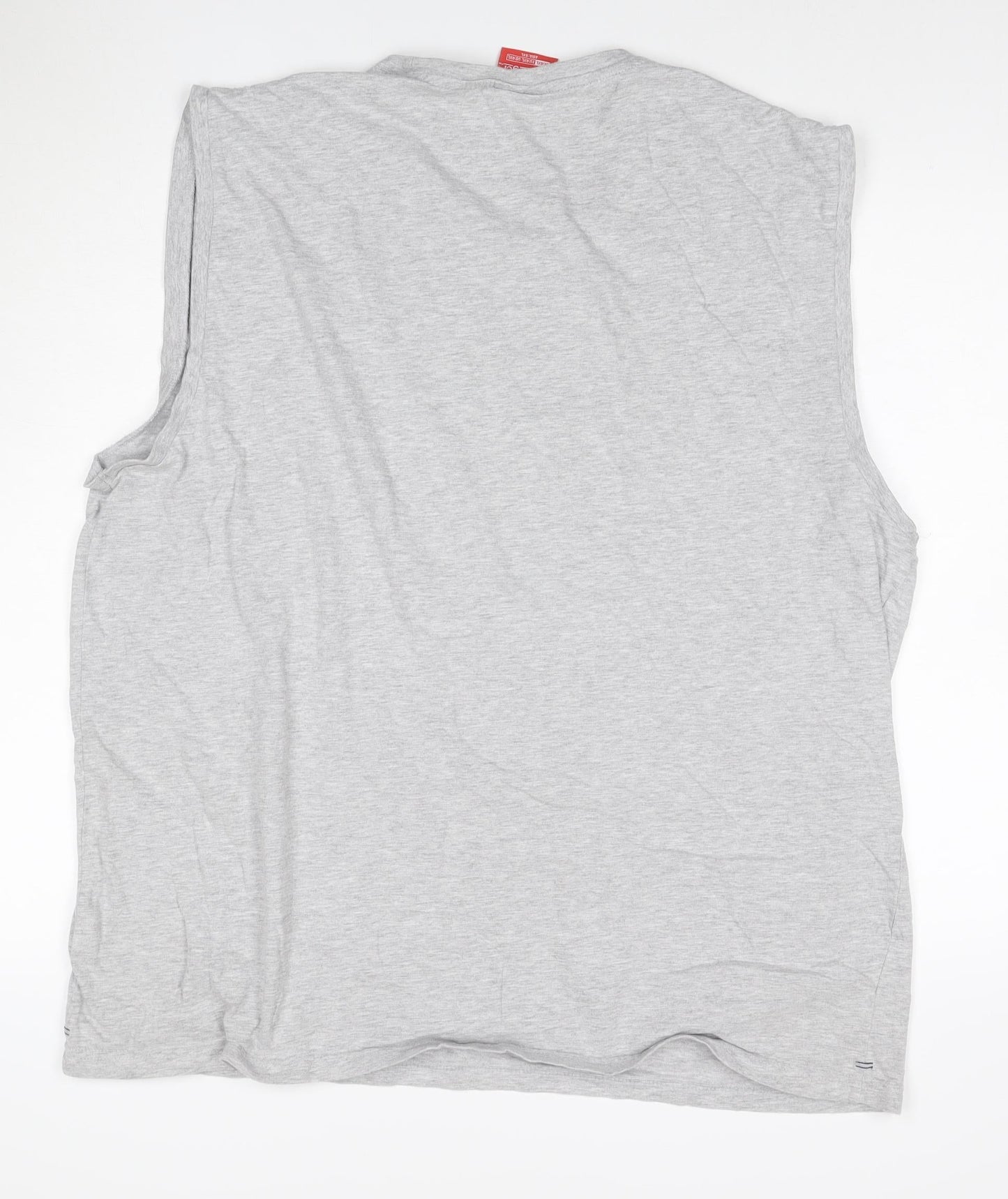 Slazenger Men's Grey Sleeveless Crew Neck T-Shirt 2XL Regular Fit
