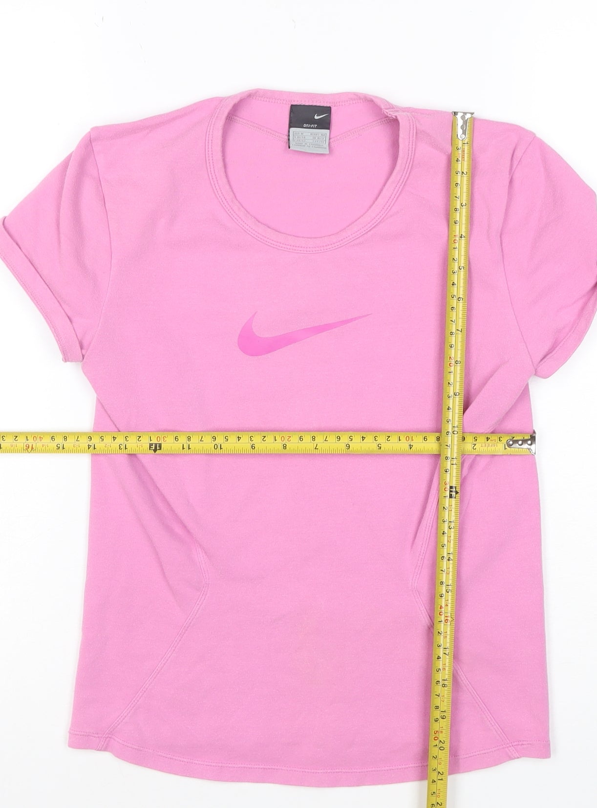 Nike Women's Pink Dri-FIT Short Sleeve T-Shirt M Sportswear