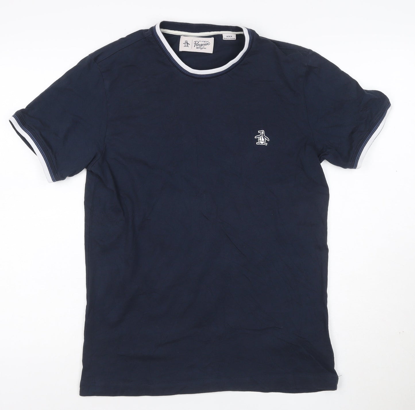 Original Penguin by Munsingwear Men's Navy Crew Neck Cotton T-Shirt Size M