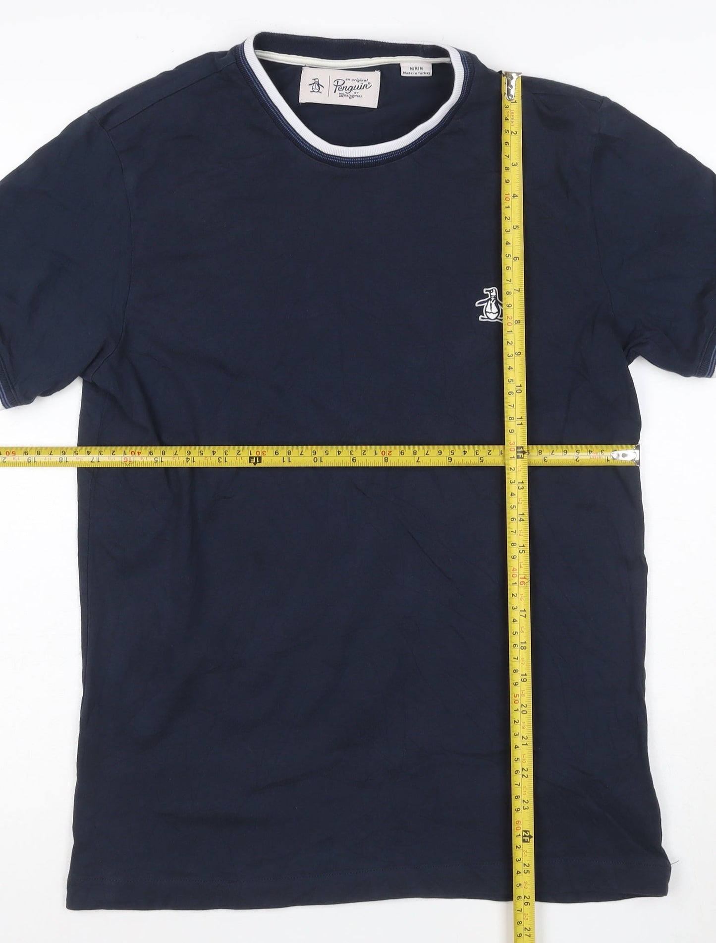 Original Penguin by Munsingwear Men's Navy Crew Neck Cotton T-Shirt Size M