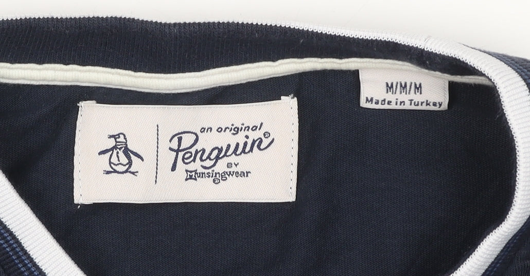 Original Penguin by Munsingwear Men's Navy Crew Neck Cotton T-Shirt Size M