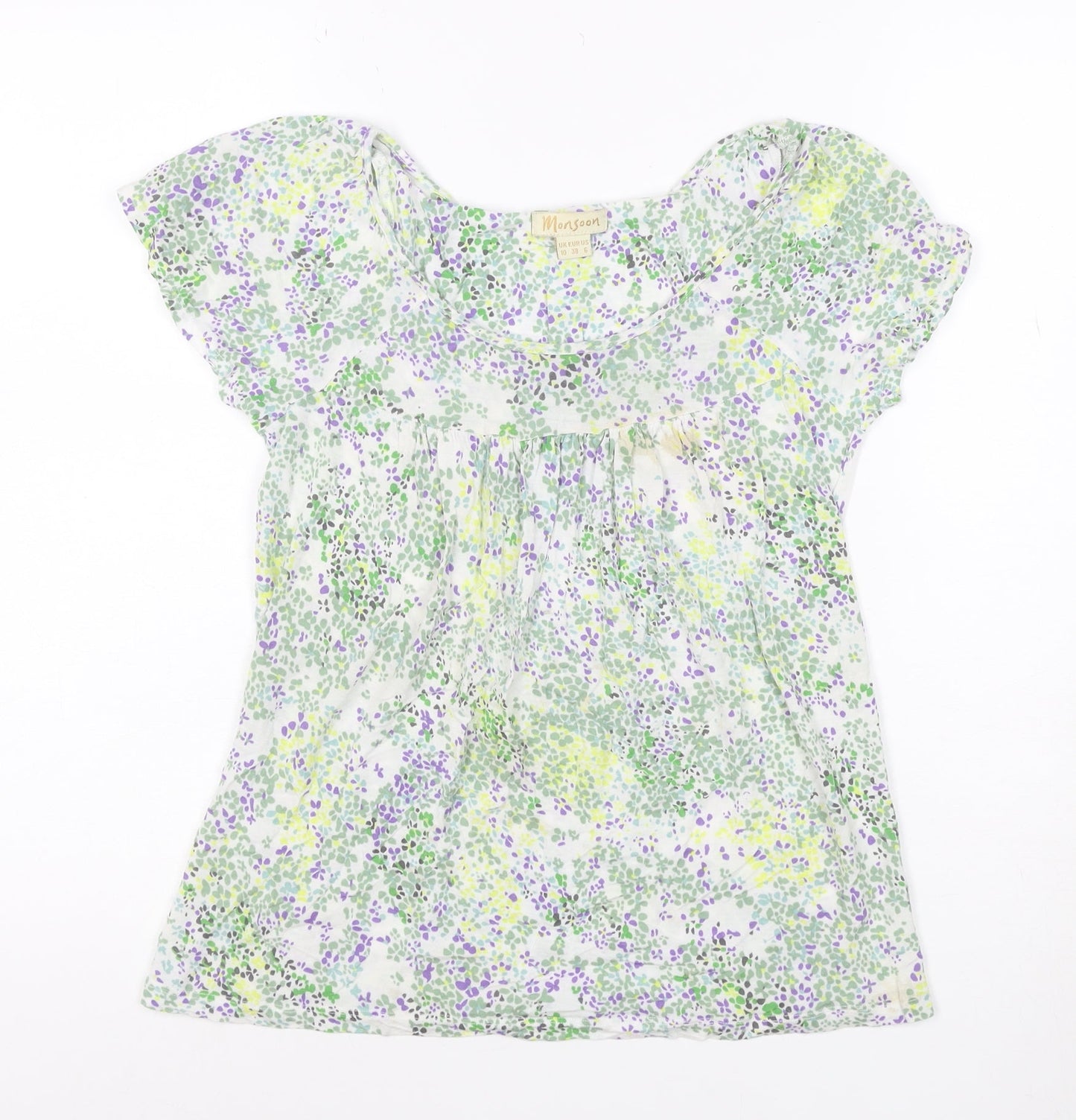 Monsoon Women’s Multicoloured Floral Modal Tunic Blouse Size 10