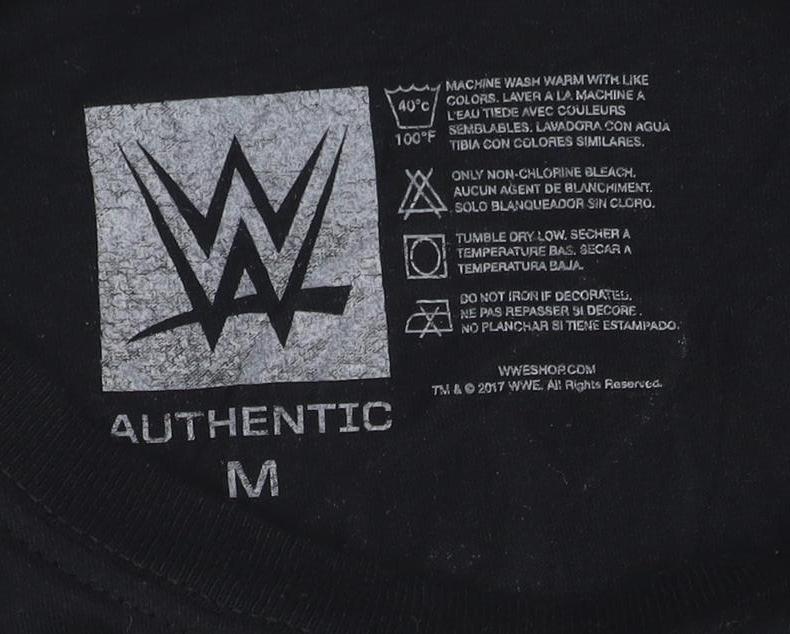 WWE Authentic Men's Black Lace It Up Graphic T-Shirt Size M