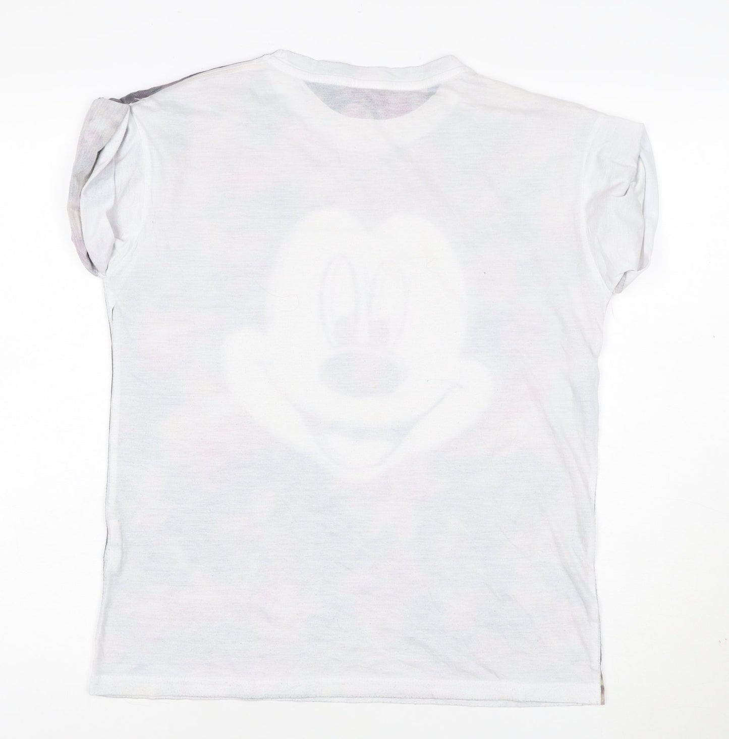 Disney Women's Multicoloured Floral Mickey Mouse T-Shirt Size 10