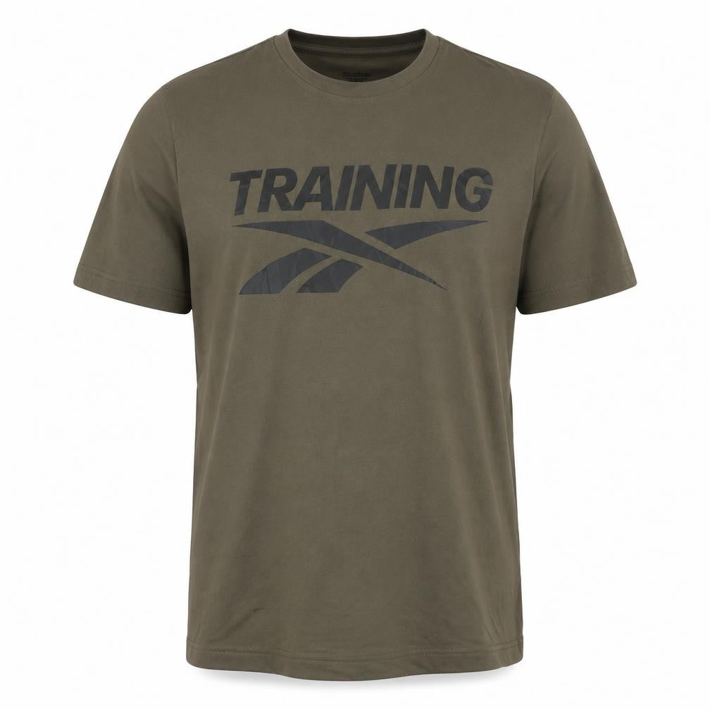 Reebok Men's Green Training Graphic T-Shirt M Regular Fit