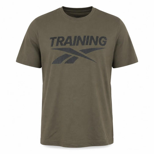 Reebok Men's Green Training Graphic T-Shirt M Regular Fit