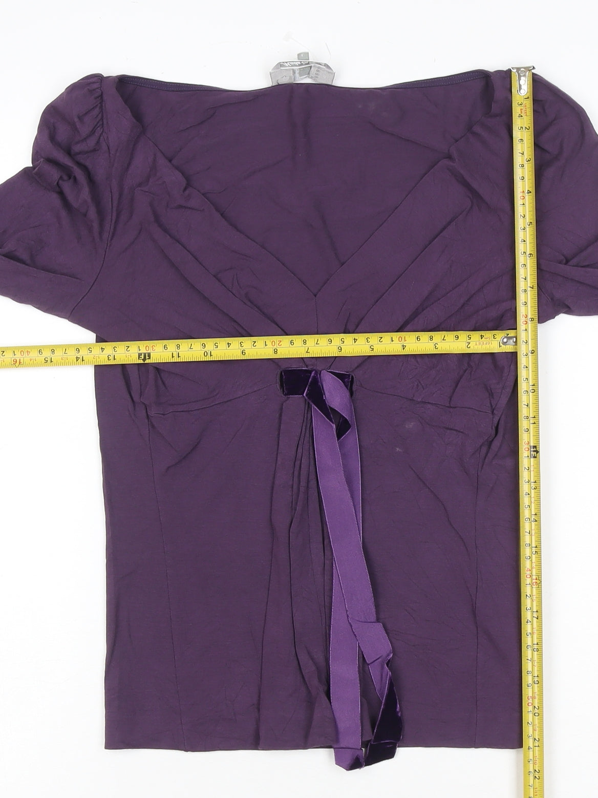 MaxMara Women’s Purple Wrap Long Sleeve Jersey Blouse Size L