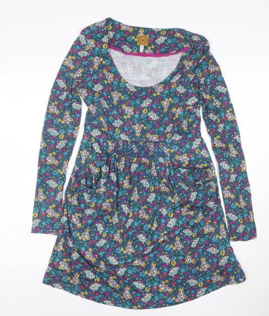 Joules Women’s Multicoloured Floral Fit & Flare Dress Size 10