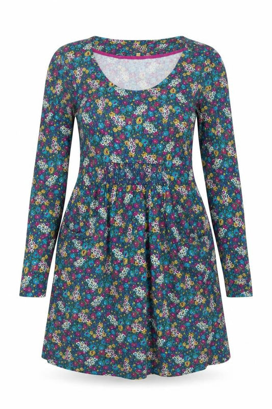 Joules Women’s Multicoloured Floral Fit & Flare Dress Size 10