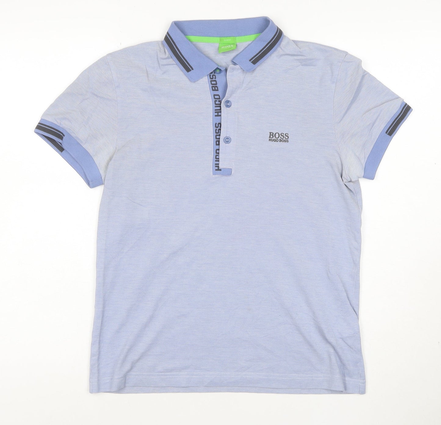 Hugo Boss Men's Blue Slim Fit Polo Shirt Size S Classic Style