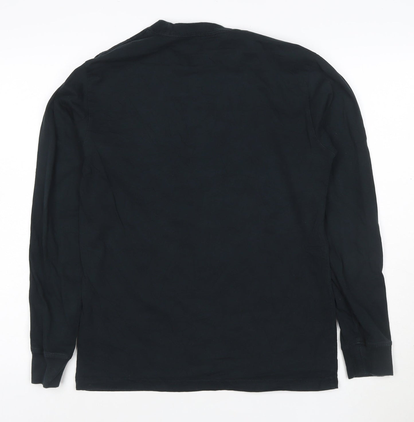 Converse Men's Black Long Sleeve Graphic Print Cotton T-Shirt M