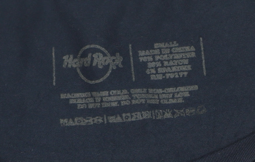 Hard Rock Cafe Women's Navy Small Graphic Short Sleeve T-Shirt