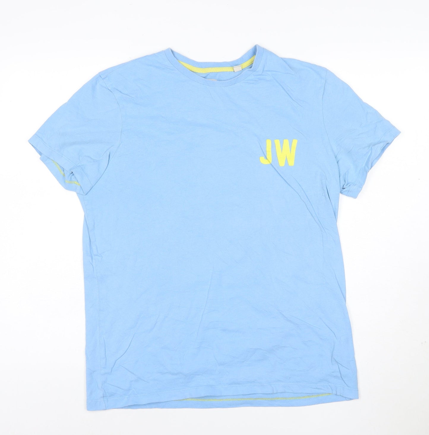 Jack Wills Women's Blue Cotton Crew Neck T-Shirt Size S