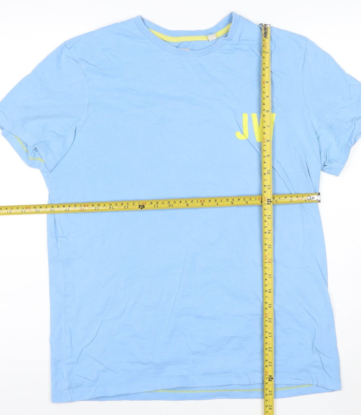 Jack Wills Women's Blue Cotton Crew Neck T-Shirt Size S