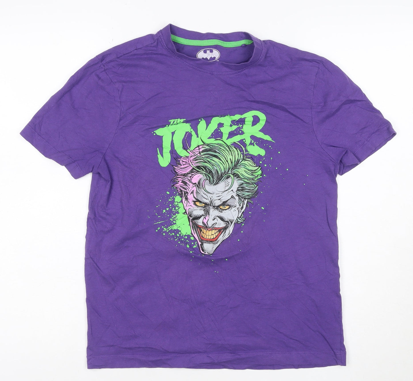 Batman The Joker Purple Cotton T-Shirt Men's S Comic Graphic