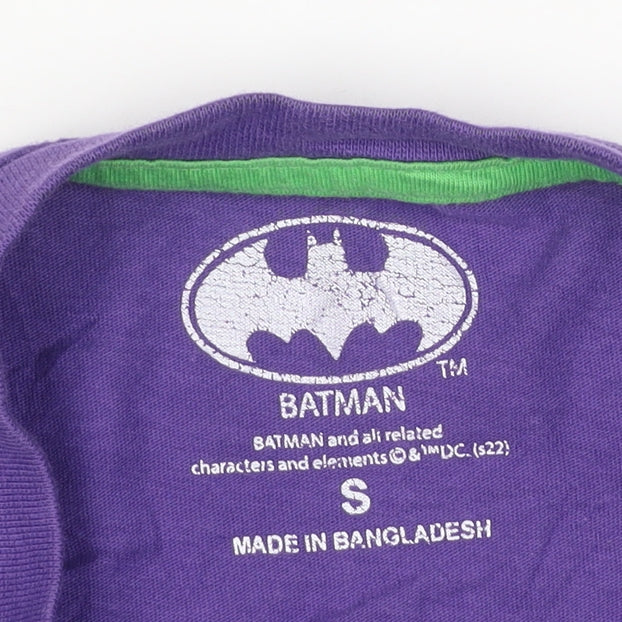 Batman The Joker Purple Cotton T-Shirt Men's S Comic Graphic