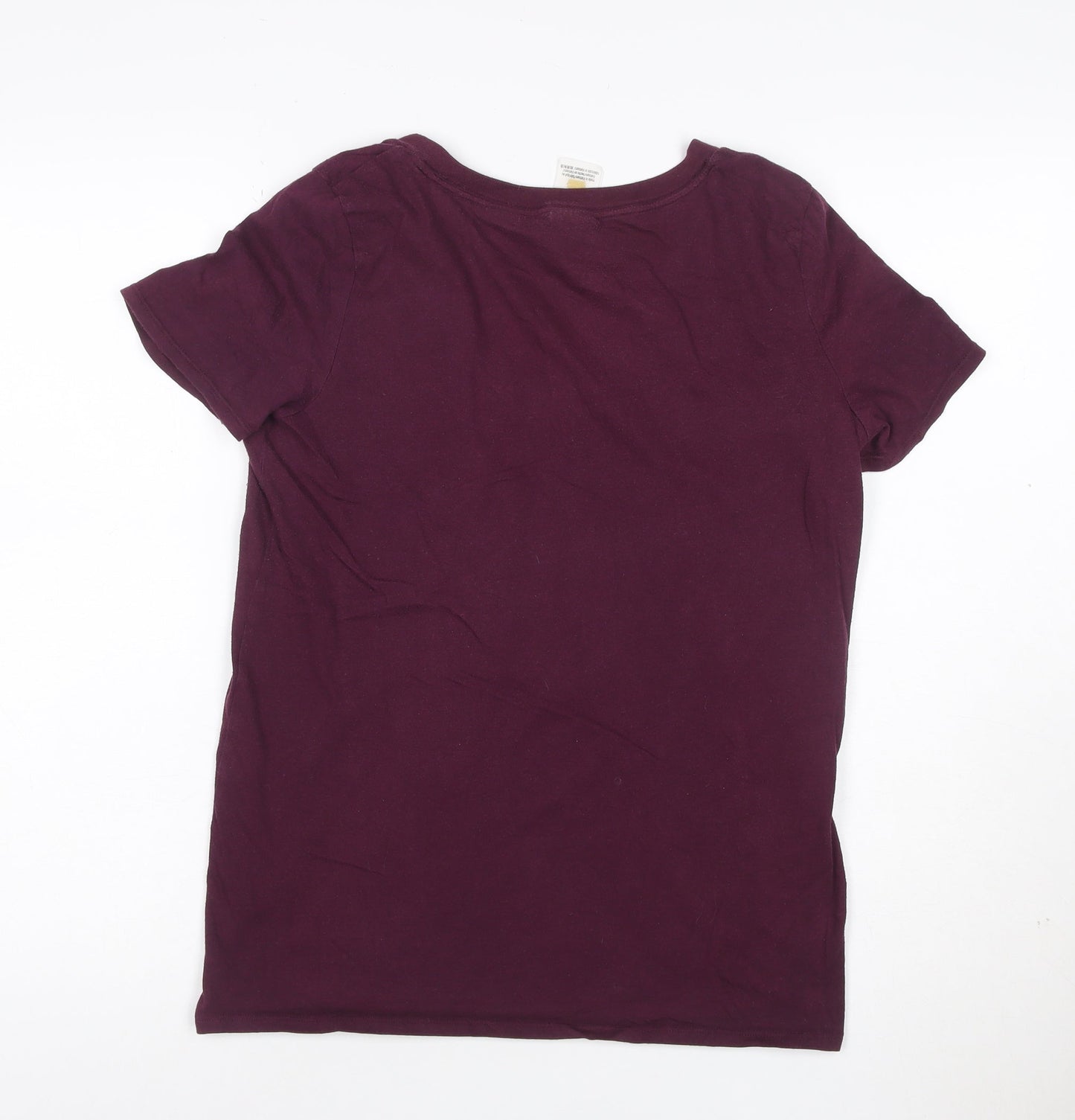 Victoria's Secret PINK Womens Purple V-Neck Short Sleeve T-Shirt Size S