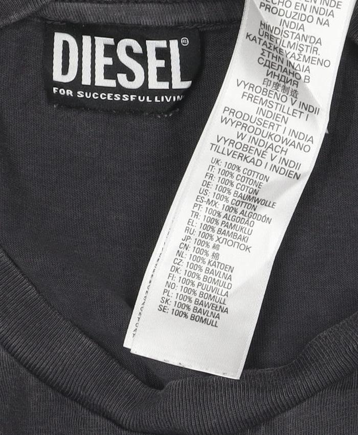 Diesel Mens Black Graphic Print Crew Neck Cotton T-Shirt XS