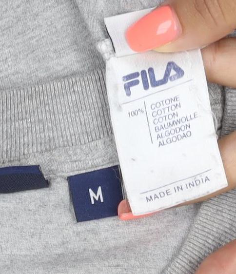 FILA Men's Grey Sleeveless Logo T-Shirt Size M Sportswear