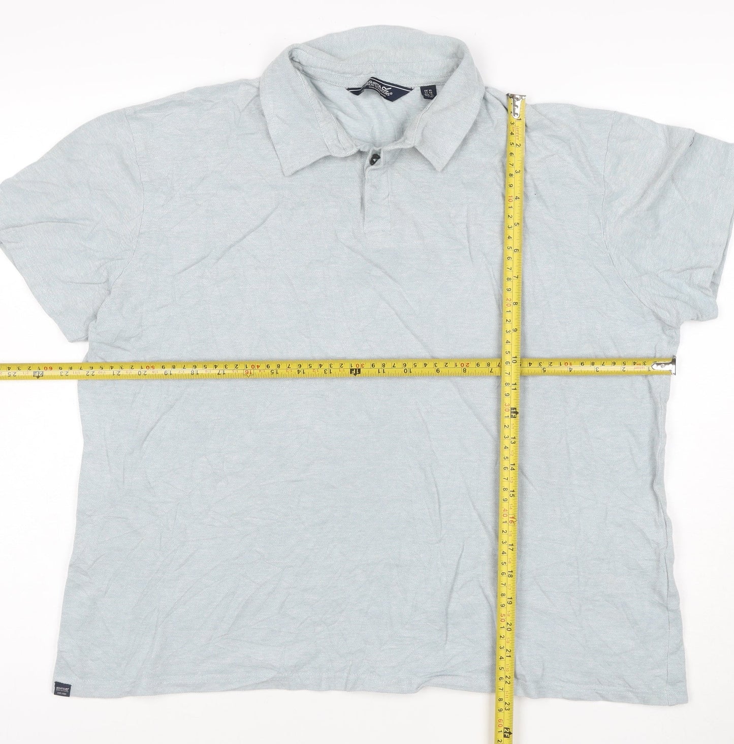 Regatta Men's Grey Cotton Short Sleeve Polo Shirt XL