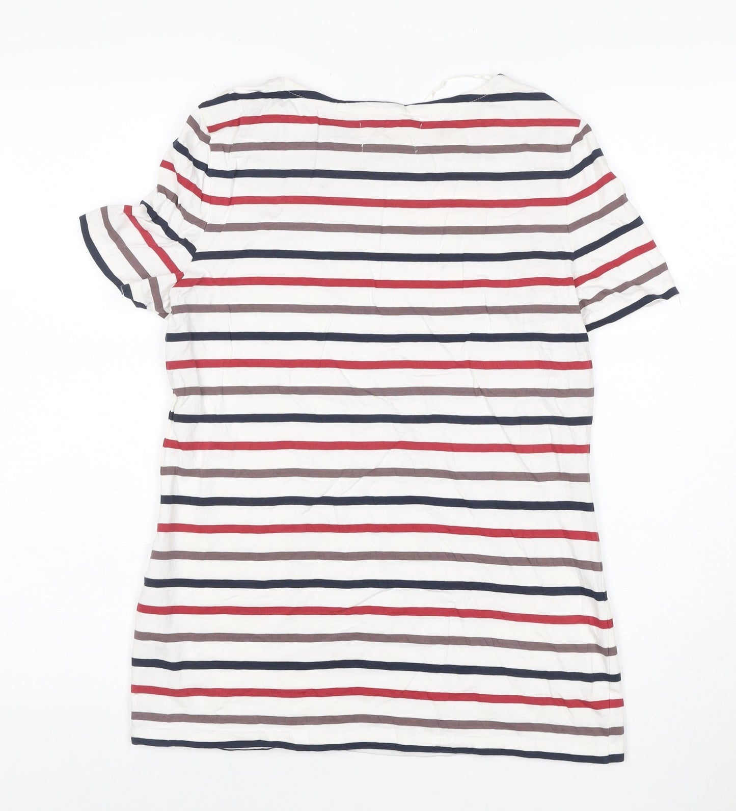 Seasalt Women’s Multicoloured Striped Organic Cotton T-Shirt Size 10