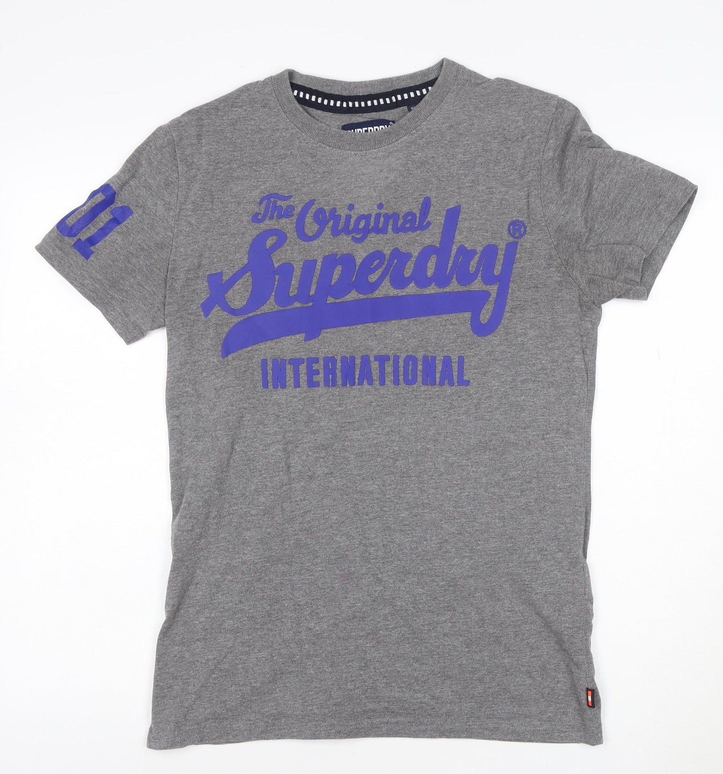 Superdry Men's Grey Short Sleeve Classic Fit Polo M