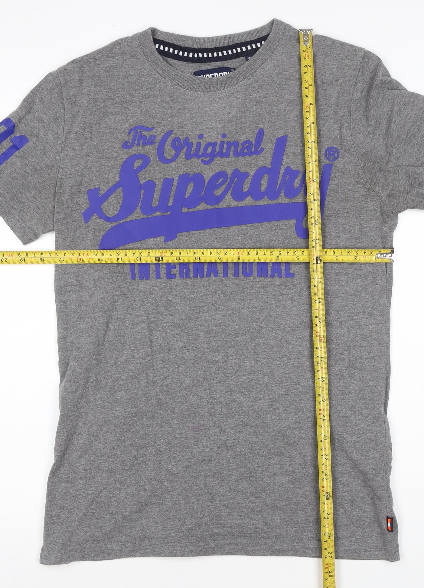 Superdry Men's Grey Short Sleeve Classic Fit Polo M