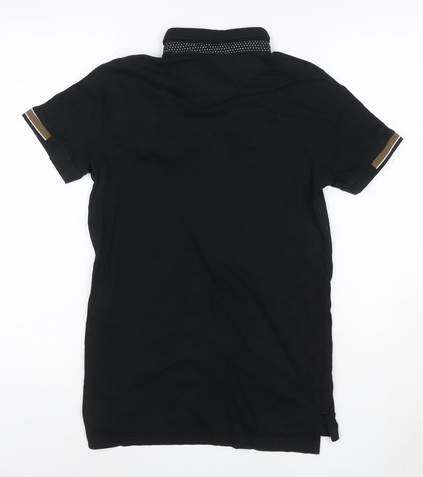Next Boys Black 12 Years Polo Shirt Button-Down Collar 100% Cotton