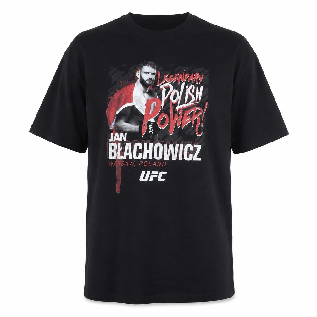 UFC Men’s Black 2XL Cotton Graphic T-Shirt Jan Błachowicz Polish Power
