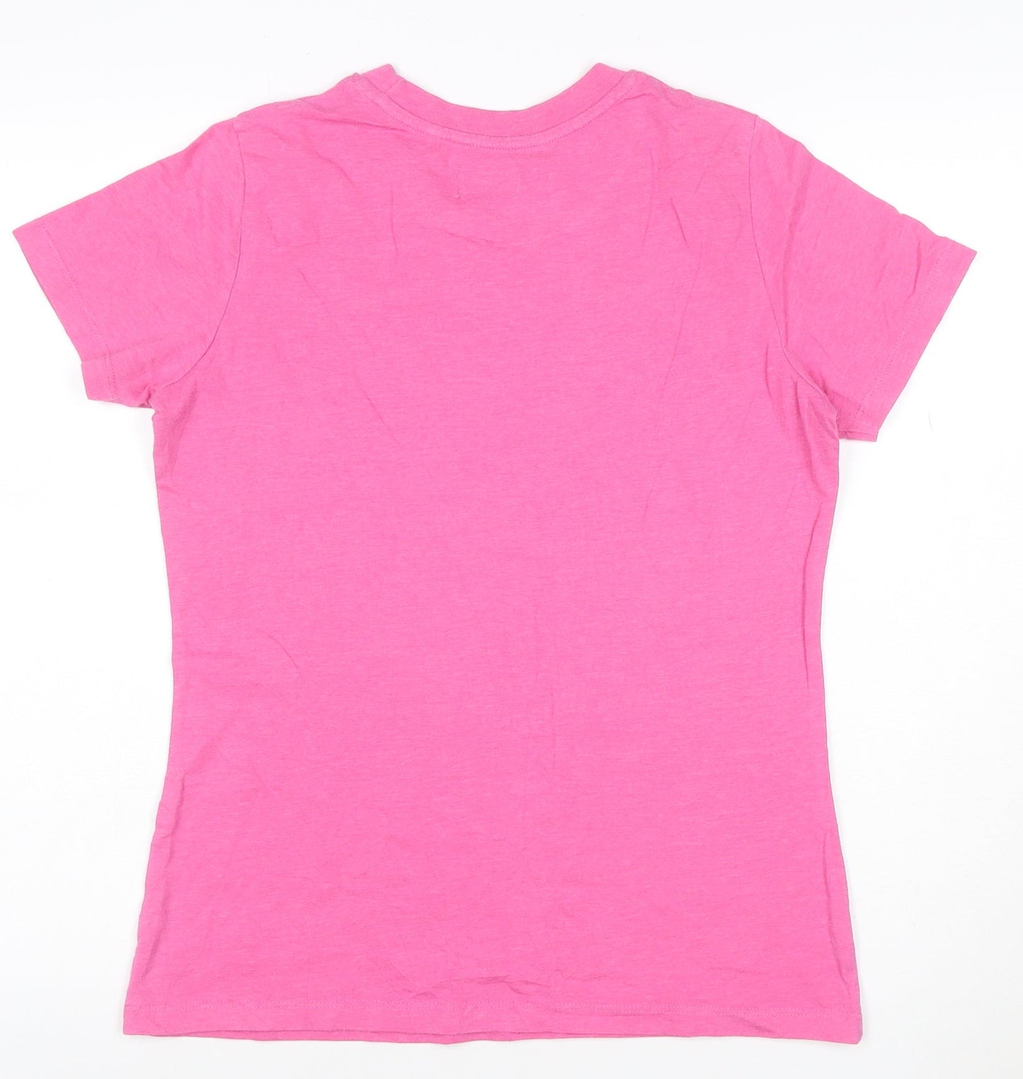 Lee Cooper Womens Pink Floral Logo T-Shirt Size 12