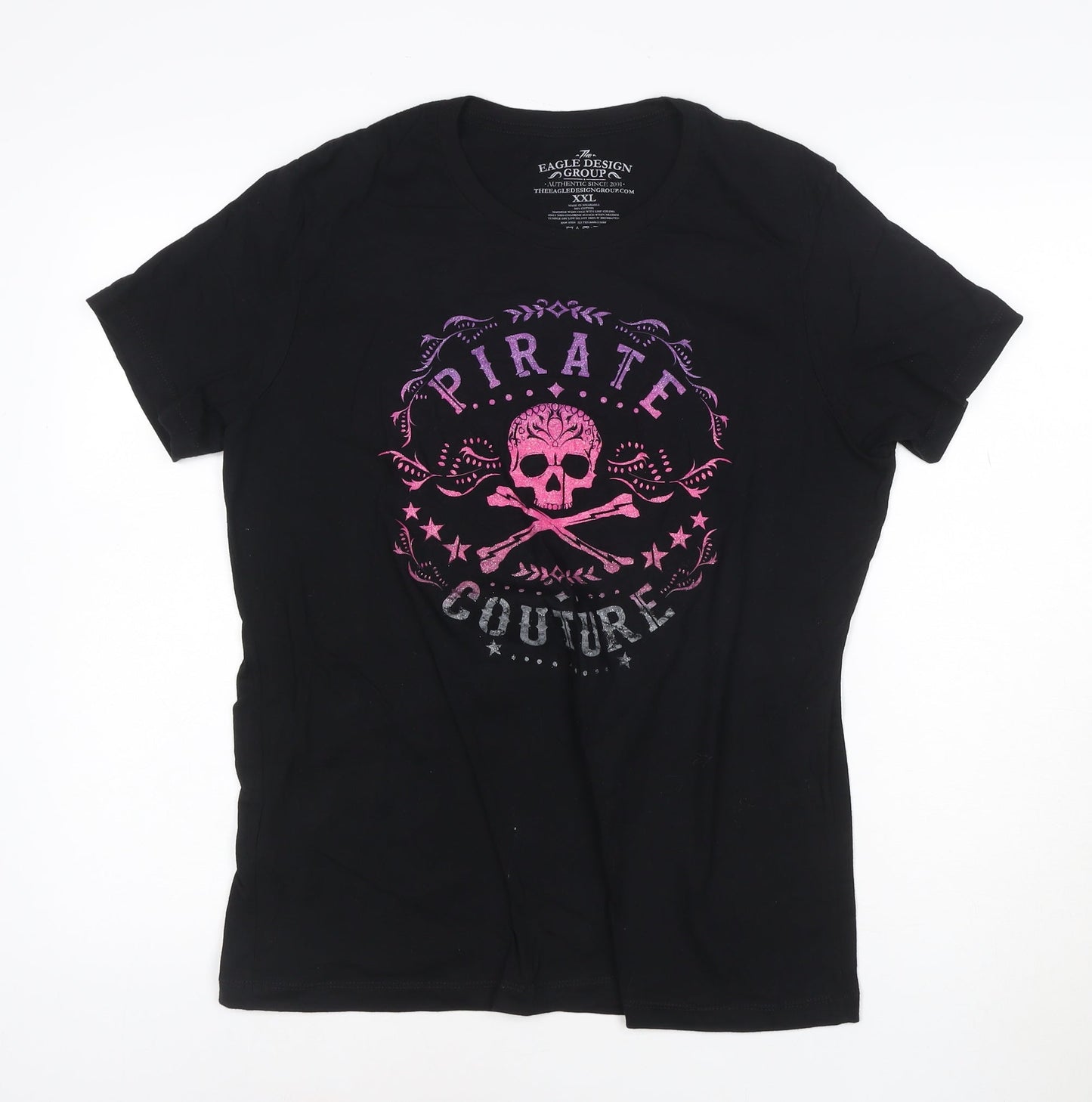 The Eagle Design Group Women’s Black Pirate Couture 2XL Cotton T-Shirt