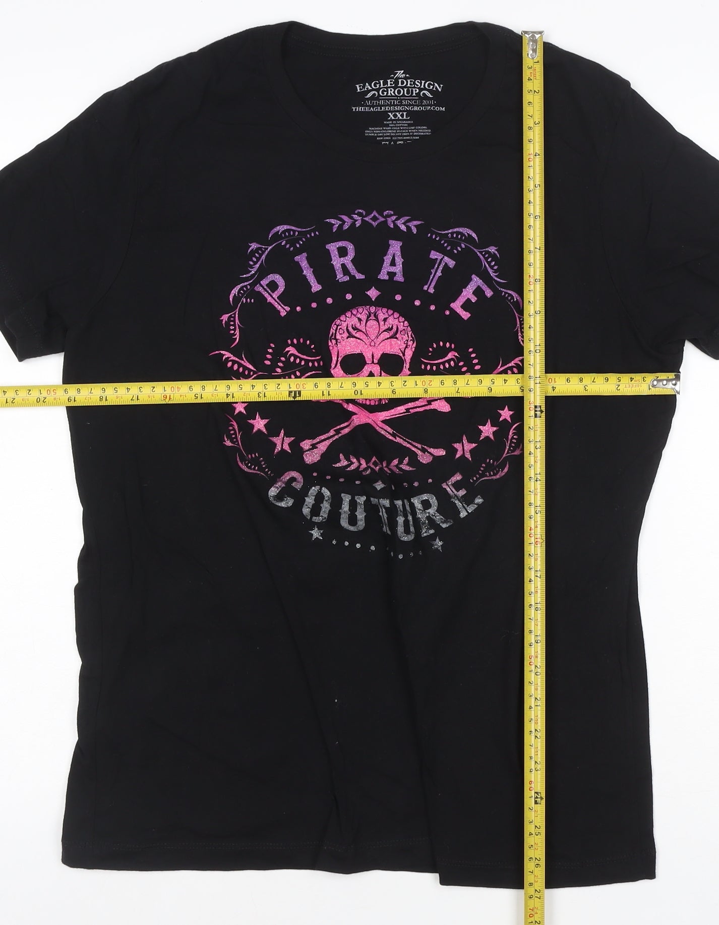 The Eagle Design Group Women’s Black Pirate Couture 2XL Cotton T-Shirt