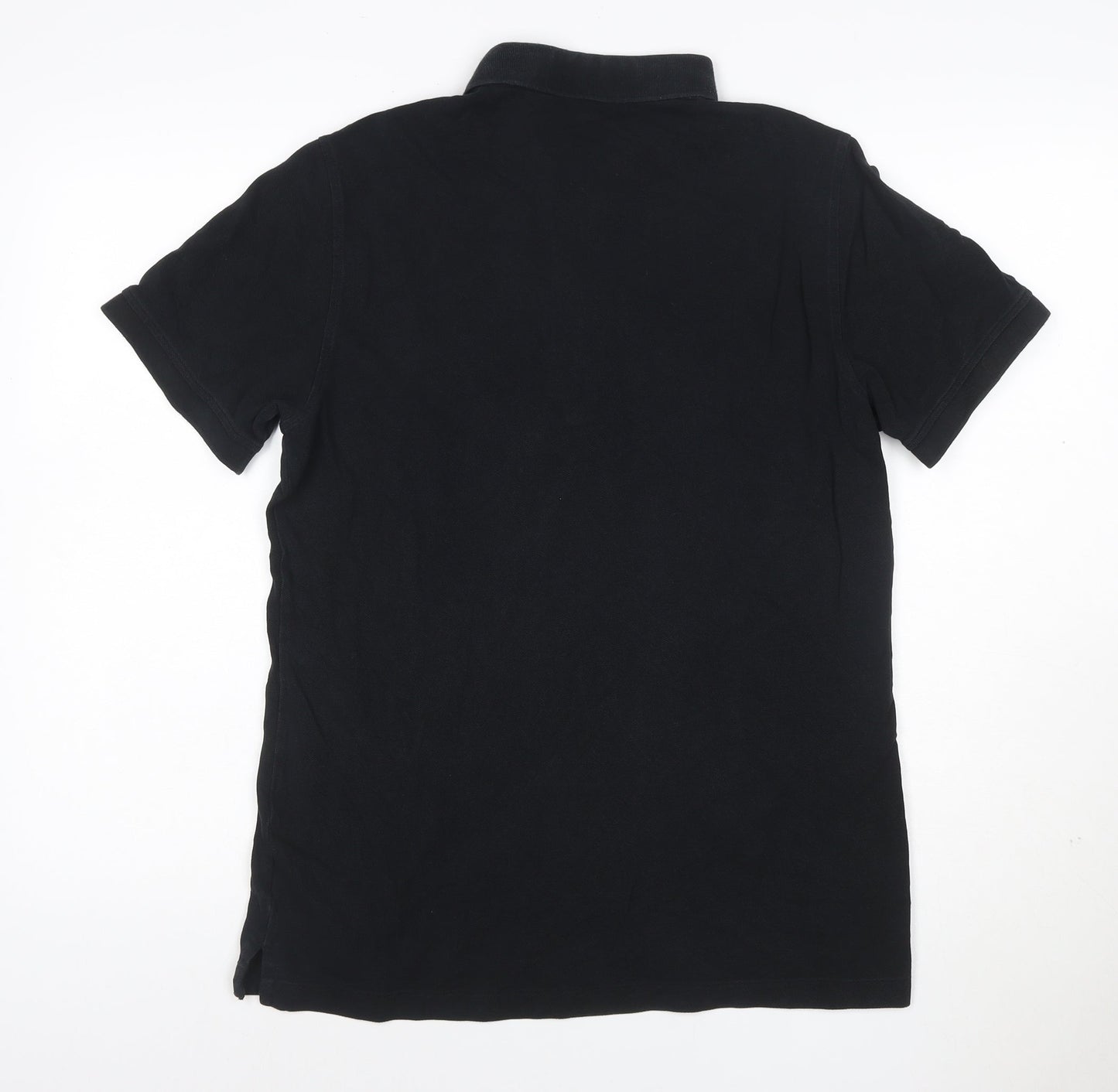 Burberry Brit Men's Black Cotton Polo Shirt Size L Short Sleeve