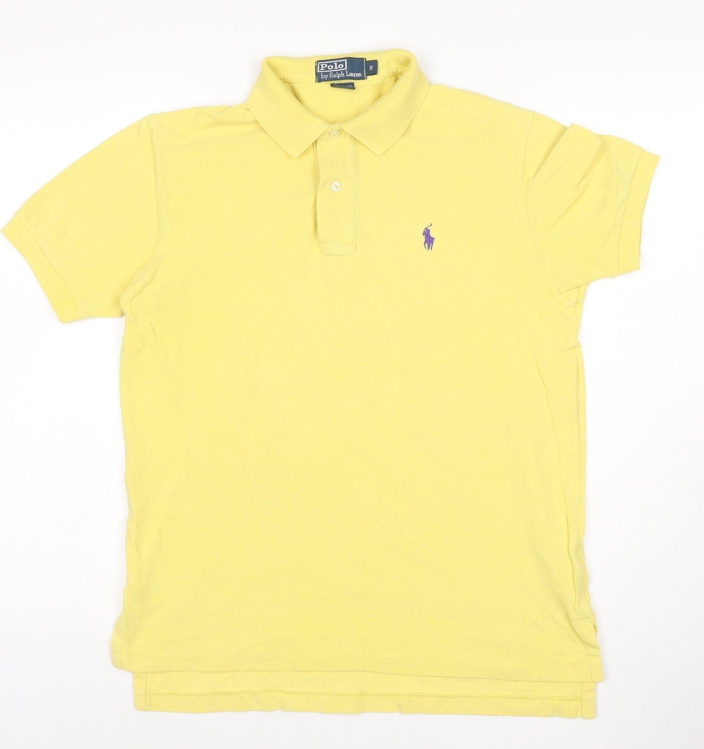Ralph Lauren Men's Yellow Cotton Polo Shirt Size S