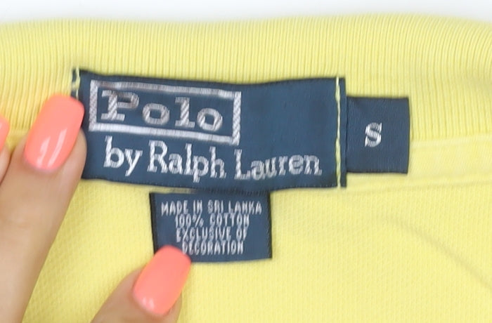 Ralph Lauren Men's Yellow Cotton Polo Shirt Size S