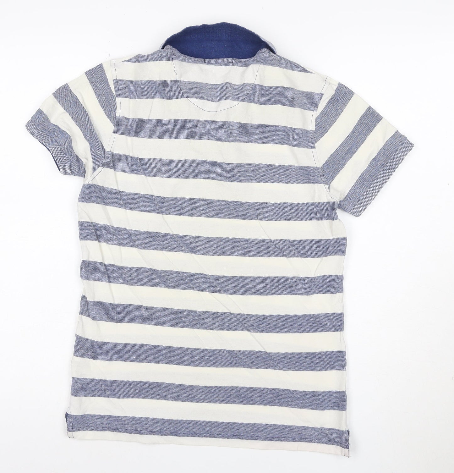 Gant Men's Blue Striped Cotton Polo Shirt Size S Regular Fit