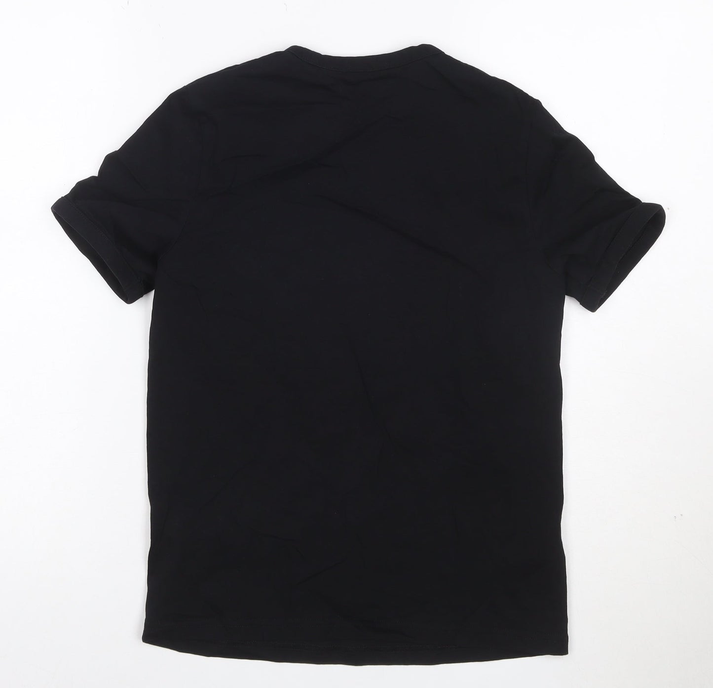 Fred Perry Women's Black Cotton Stretch Crew Neck T-Shirt Size 6