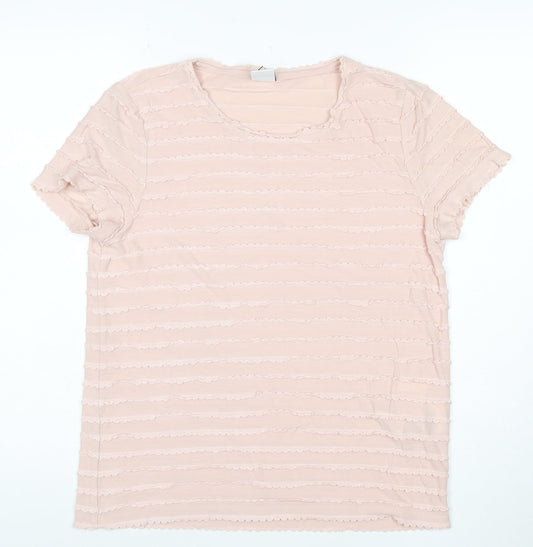 Prewornwholesale purple cropped slim fit active T-shirt with short sleeves and a high neckline.