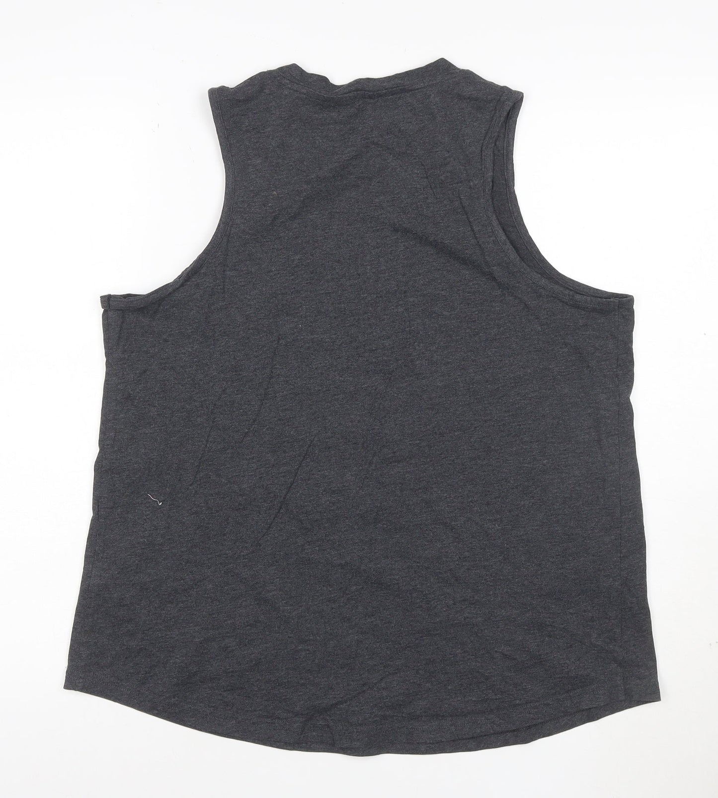 Marks and Spencer Womens Grey Sleeveless Cotton Tank Top Size 12