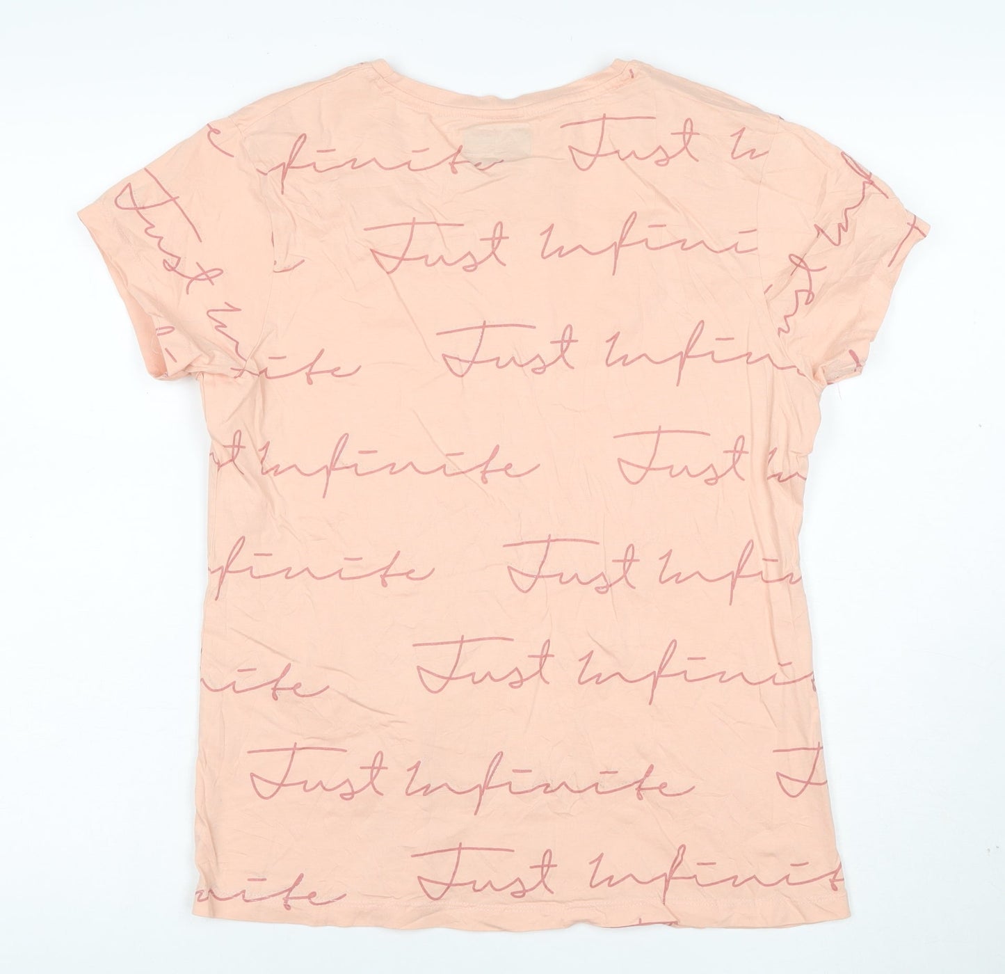 F-Street Women's Pink Just Infinite Graphic Cotton T-Shirt 2XL