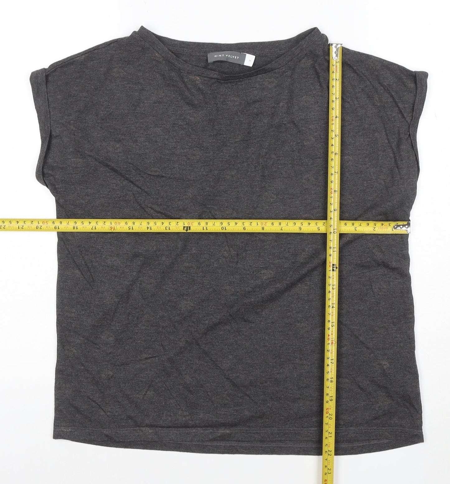 Mint Velvet Women's Grey Basic Jersey T-Shirt Size M