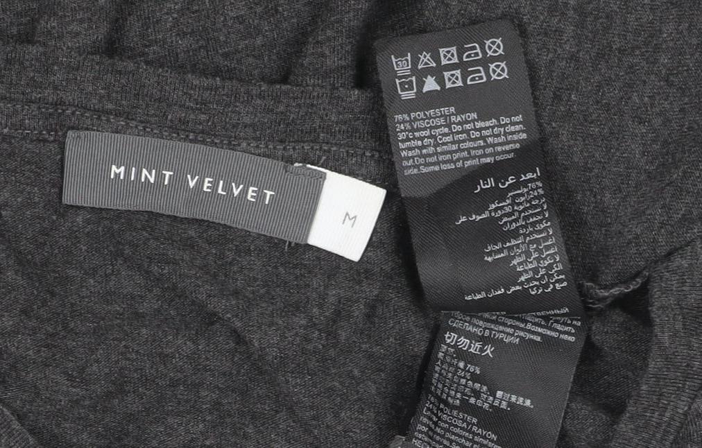 Mint Velvet Women's Grey Basic Jersey T-Shirt Size M