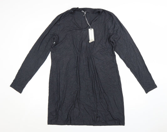 Laura Ashley Women’s Grey Long Sleeve Shift Dress Size 14