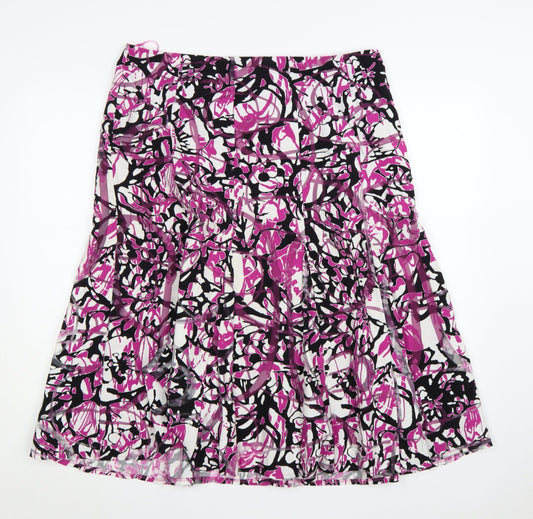 Marks and Spencer Women’s Multicoloured Floral A-Line Skirt Size 16