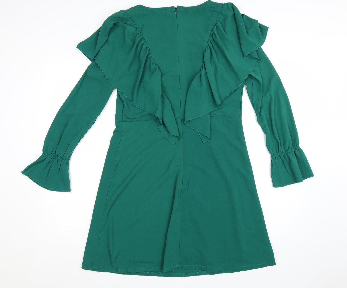 Rage Womens Green A-Line Ruffle Lace Short Dress Size 14