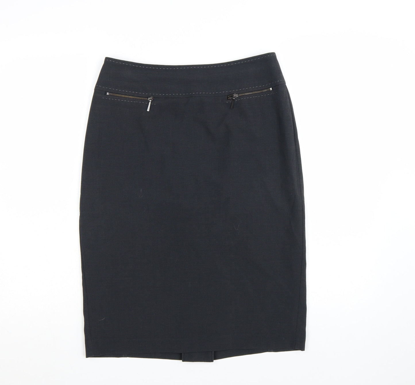 Marks and Spencer Women's Grey Pencil Work Skirt Size 10